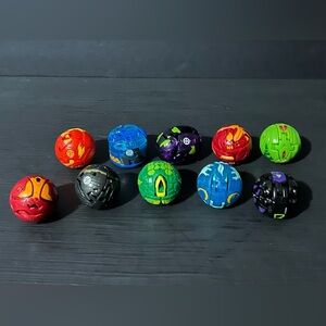 Lot Of Ten Bakugan Battle Brawlers, No Cards, See Pics